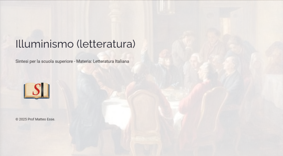 L'Illuminismo e la Letteratura: Principi, Milano, Napoli + Verifica (PPTX)