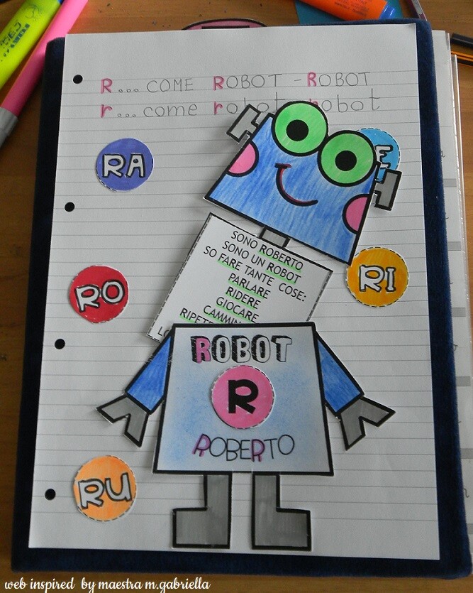 Lettera R di Robot Roberto