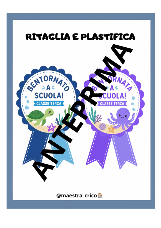 KIT ACCOGLIENZA CLASSE TERZA
