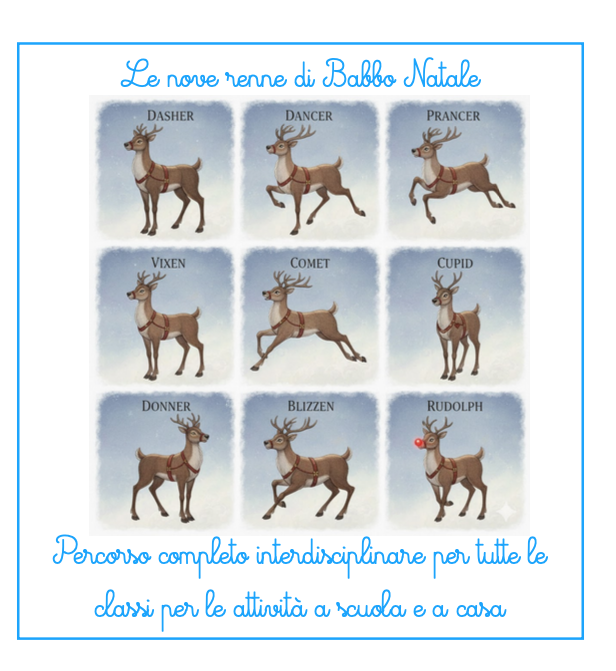 Le nove renne di Babbo Natale- percorso multidisciplinare per tutte le classi