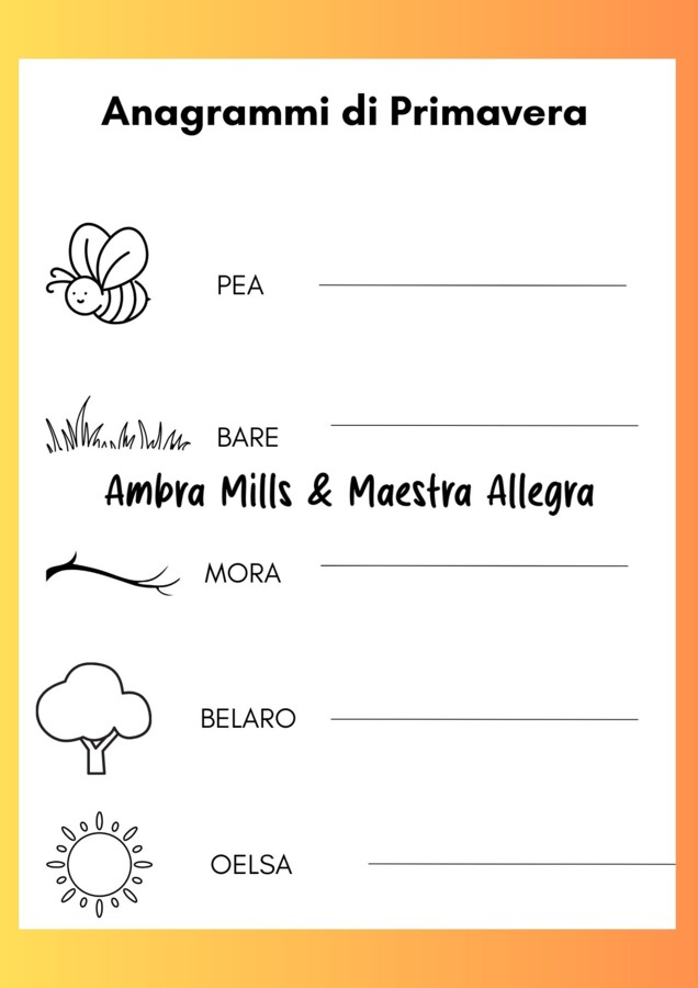 Primavera - Percorso Interdisciplinare classe 2