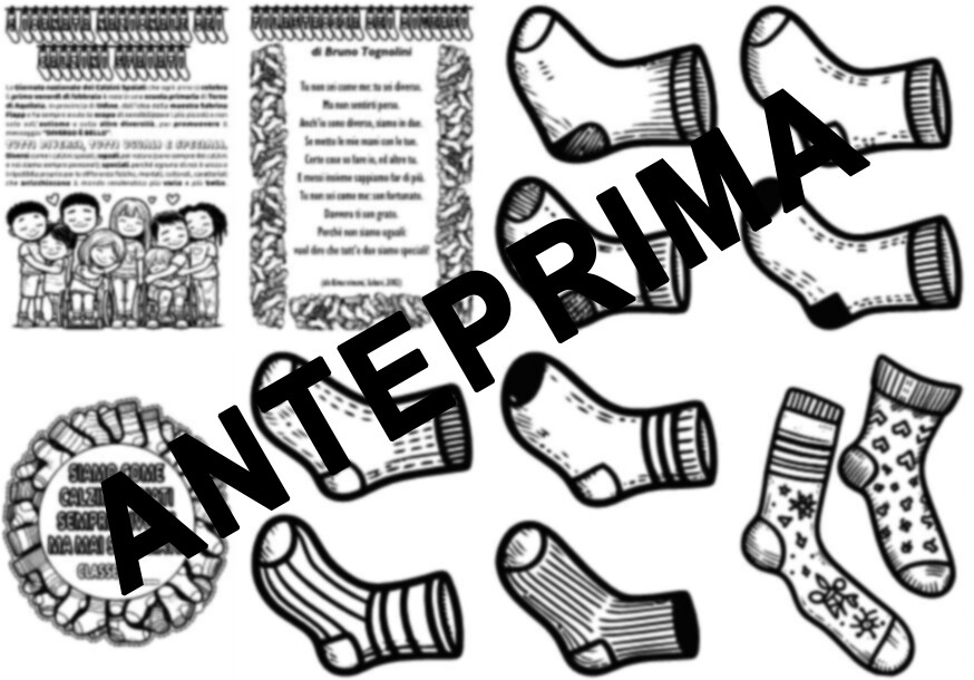GIORNATA DEI CALZINI SPAIATI: INCLUSIVITA' / EDUCAZIONE CIVICA / EMPATIA - SCUOLA PRIMARIA