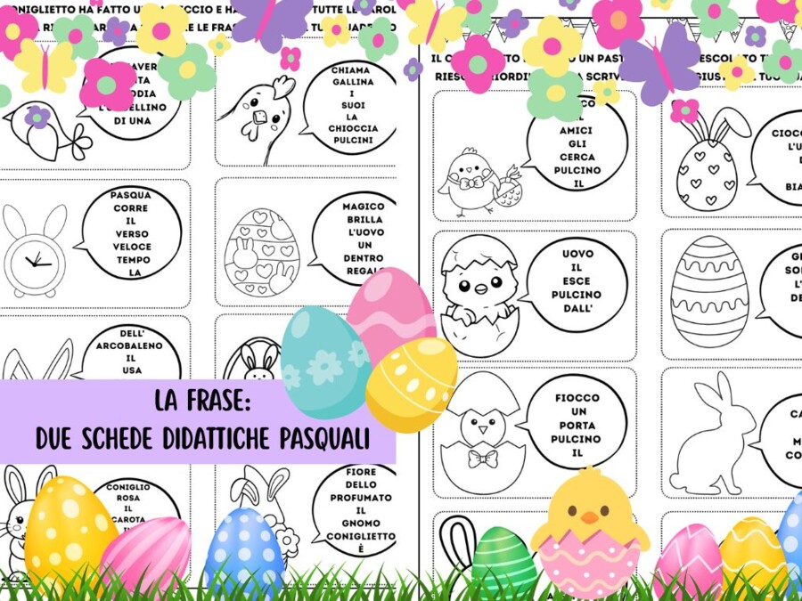 Pronti per un gioco di Pasqua? Riordiniamo le frasi del Coniglietto!