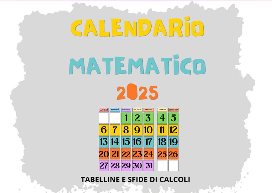 Calendario 2025 / calcoli e tabelline