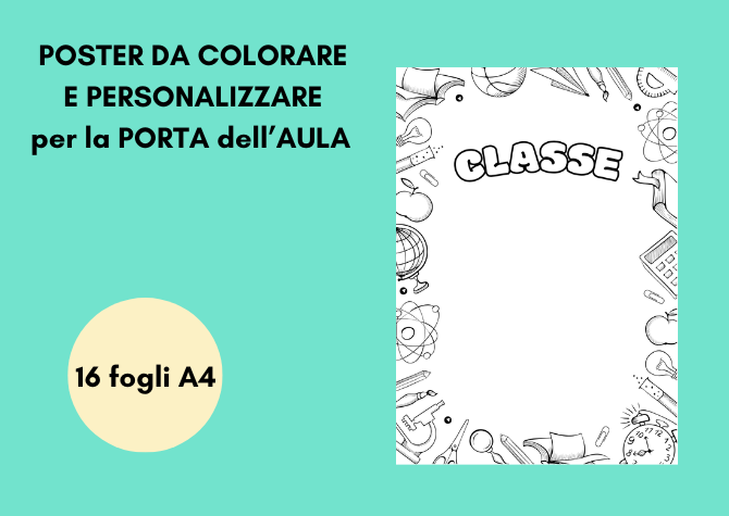 Poster per porta dell'aula