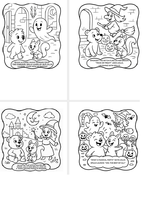 Lollo and Spillo at the Halloween castle