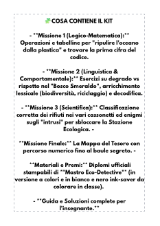 Escape Room cartacea: Missione pianeta pulito – Giornata della Terra e Educazione Civica (Classi 2ª, 3ª, 4ª Primaria)