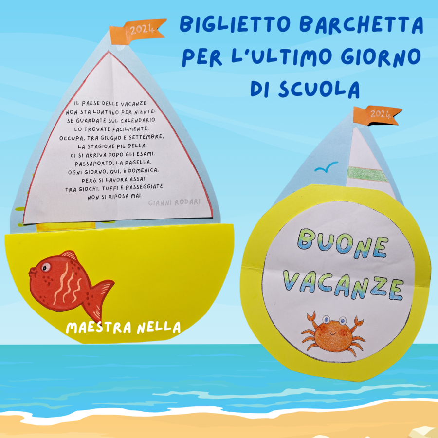 biglietto barchetta buone vacanze