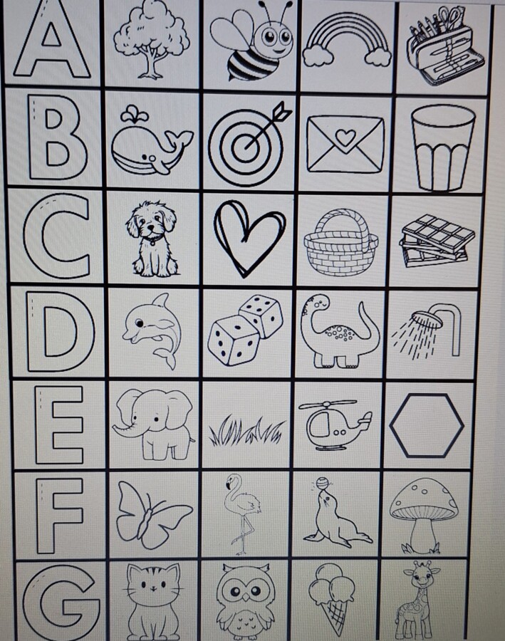 Flashcard dell'alfabeto