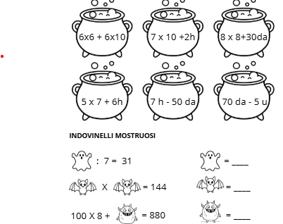 Matematica da Brivido: Tabelline, Calcoli e Problemi di Halloween (Classe 3ª)