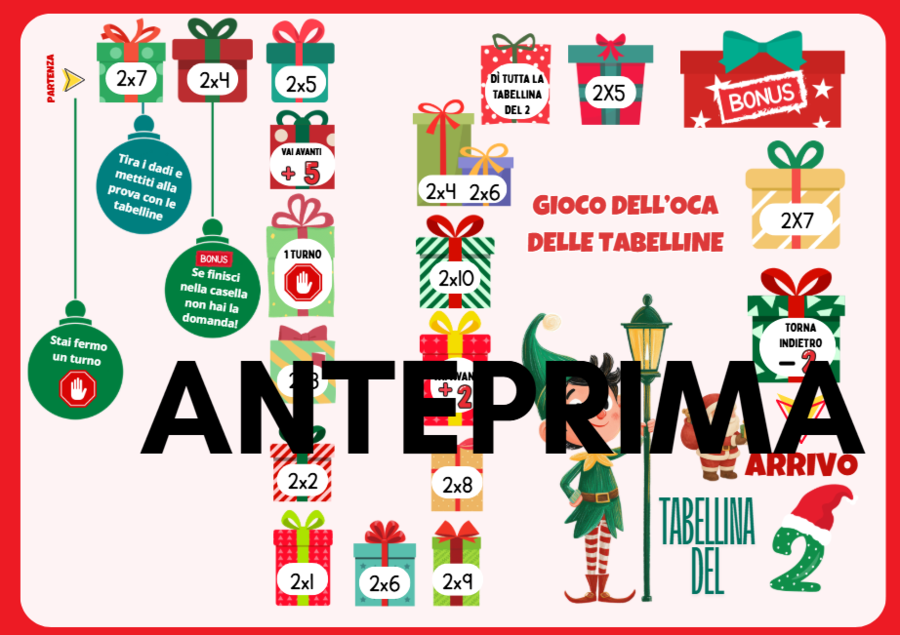 TABELLINE DI NATALE - IL GIOCO DELL'OCA