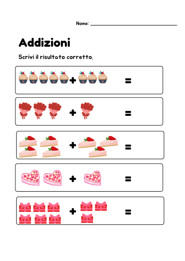 Matematica -Addizioni