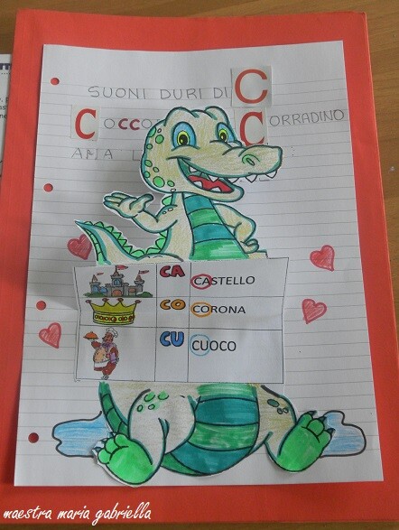 Suoni duri di C in Coccodrillo Corradino interattivo