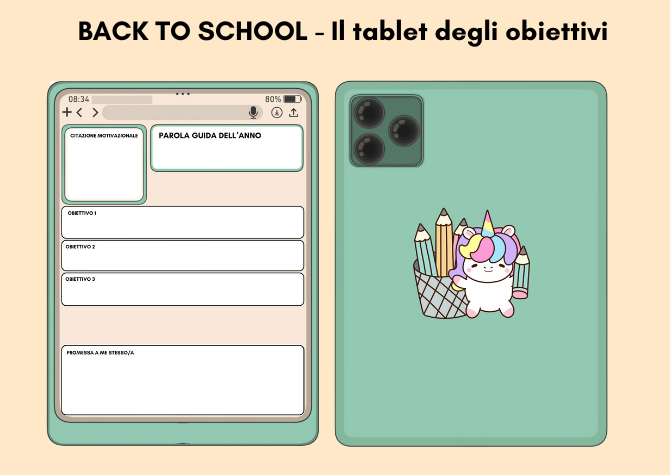 BACK to SCHOOL - IL TABLET degli OBIETTIVI