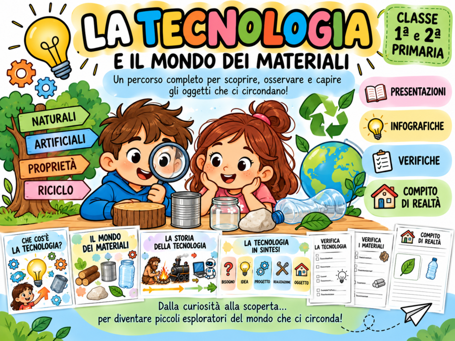 La Tecnologia e il Mondo dei Materiali – Kit completo per classe 3  e 4 primaria