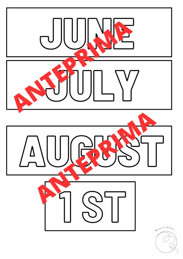 CALENDARIO PERPETUO IN INGLESE