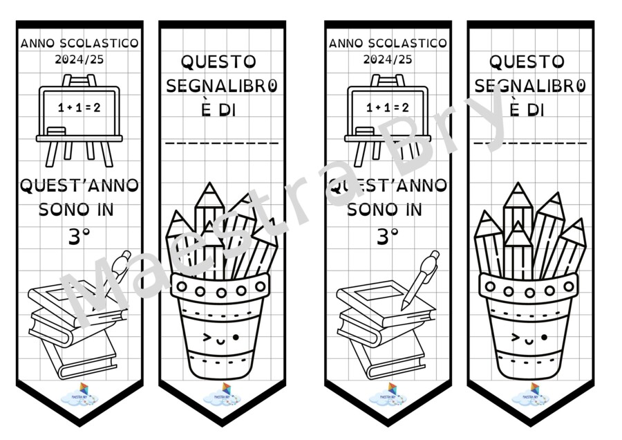 SEGNALIBRO QUEST'ANNO SONO IN 3°