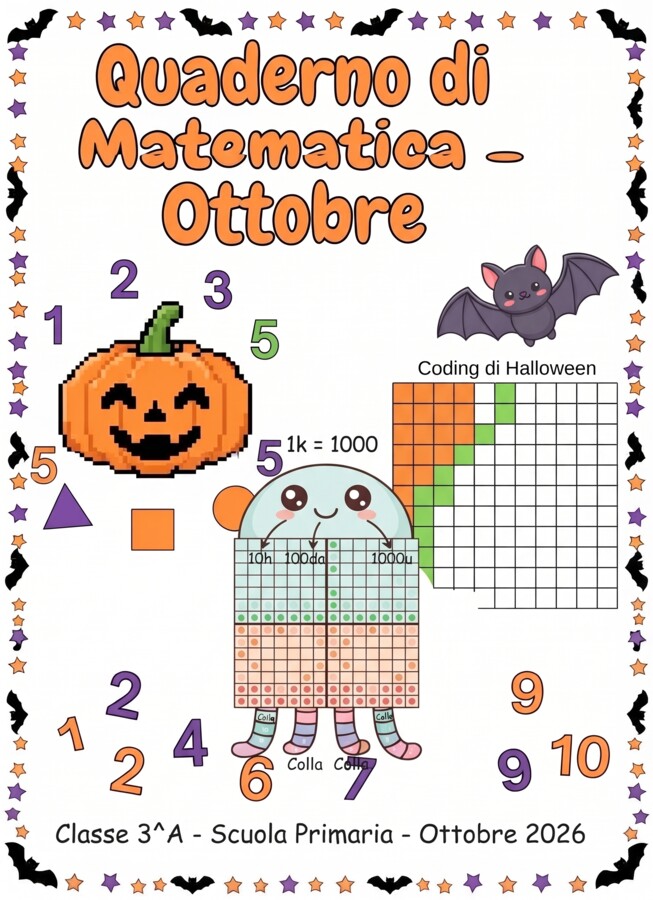 Quaderno MATEMATICA - Ottobre - Classe terza