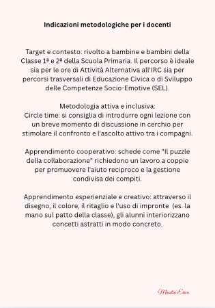 8 Lezioni Attività Alternativa e Educazione Civica - Relazioni, emozioni e gentilezza (Classi 1ª e 2ª)