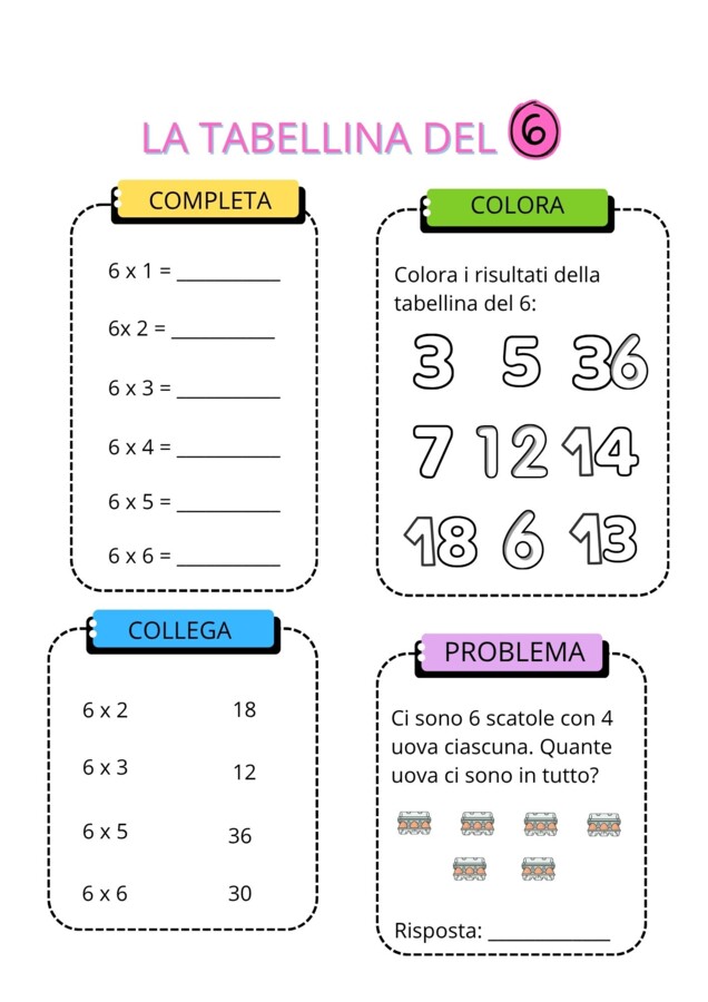 Quaderno Operativo Tabelline - Volume 2 (Dal 6 al 9 + Ripasso Misto) - Scuola Primaria