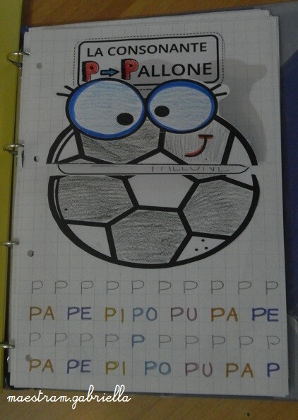 Lettera P di Palla e Porcellino