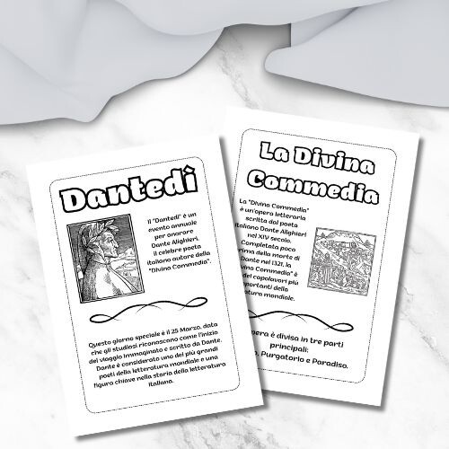 Schede didattiche sul Dantedì per la scuola primaria