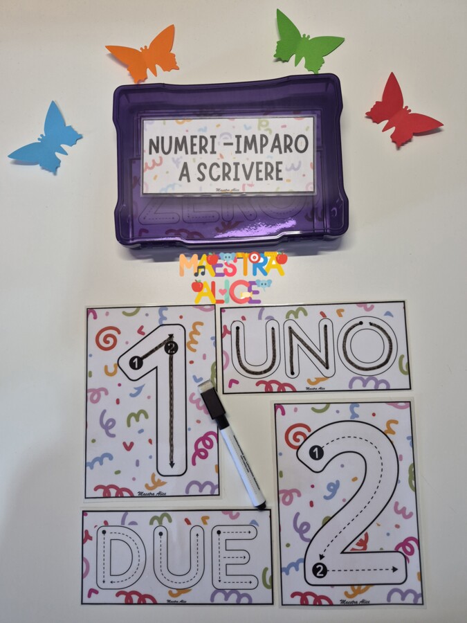 NUMERI PER IMPARARE - SEGUI IL TRATTEGGIO E SCRIVI IL NUMERO - MAETSRA ALICE