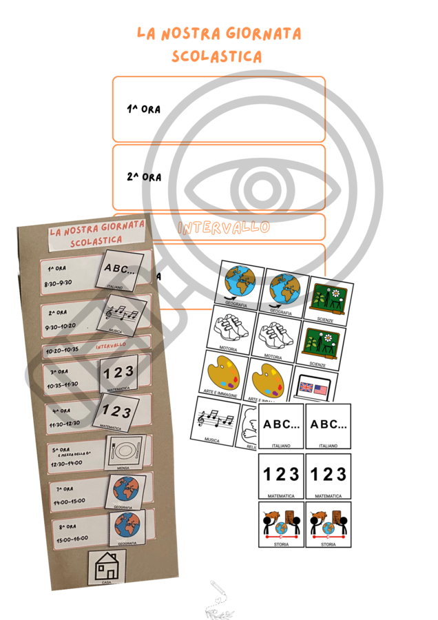 Giornata scolastica agenda visiva