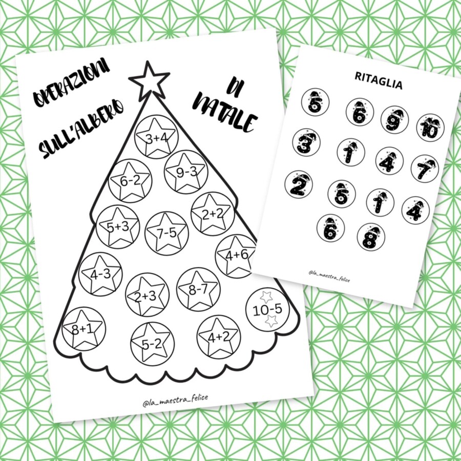 OPERAZIONI SULL' ALBERO DI NATALE classe prima