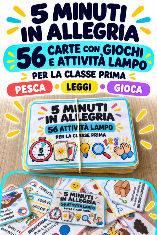 Carte-gioco con attività veloci - 5 MINUTI IN ALLEGRIA