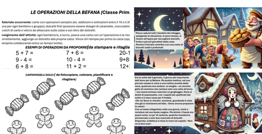 LE OPERAZIONI IN COMPAGNIA DI DARIA LA BEFANA RITARDATARIA- classe prima