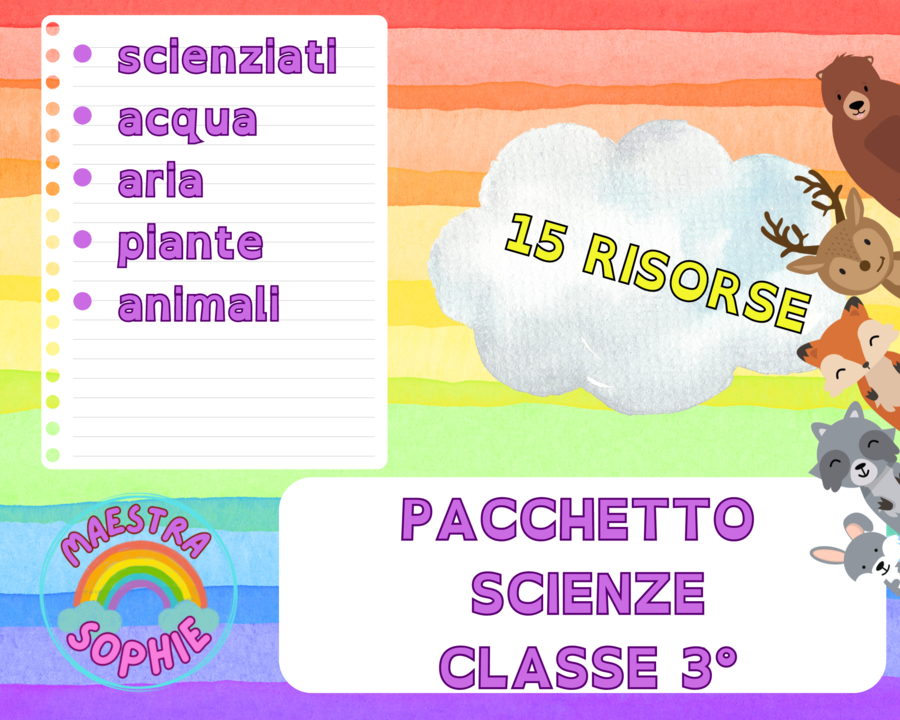 PACCHETTO SCIENZE - CLASSE TERZA