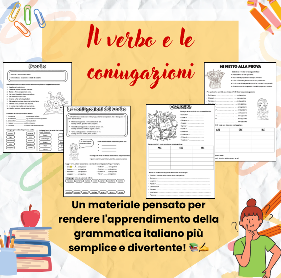 Il verbo e le coniugazioni - classe terza