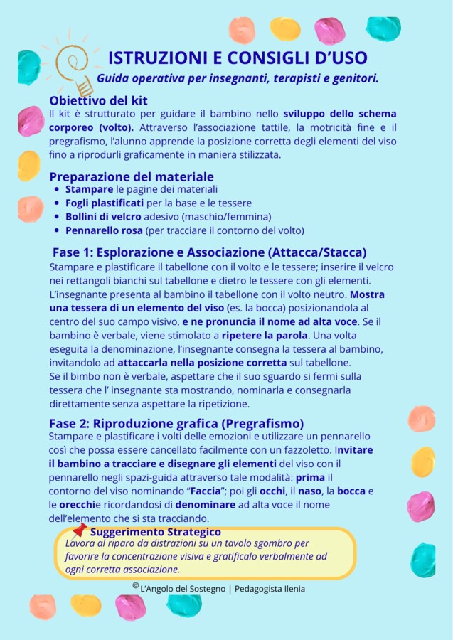 I VOLTI DELLE EMOZIONI: ATTACCA E STACCA GLI ELEMENTI DEL VISO E DISEGNA!
