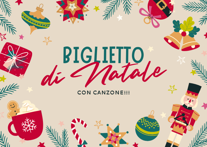 Biglietto di Natale con musica