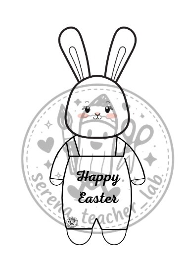 Coniglio con pancino apribile - Happy Easter