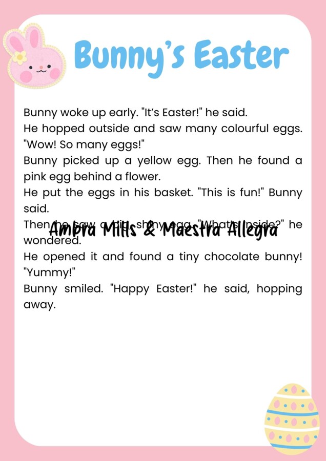Risorsa Easter (Storia in inglese + Attività)