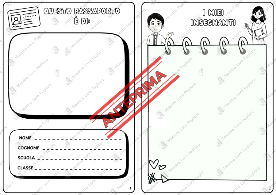 Il mio passaporto dell'anno - attività di fine anno scolastico