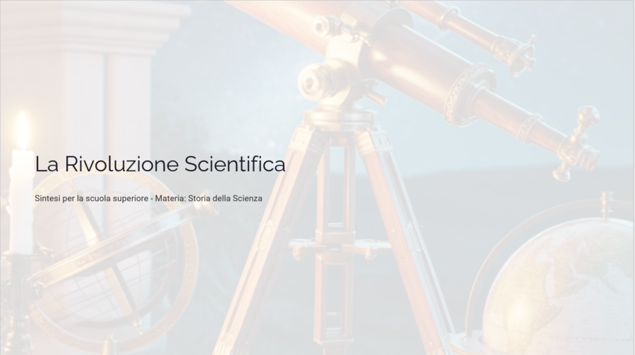 La Rivoluzione Scientifica: Copernico, Galileo e Cartesio (PPTX Modificabile)