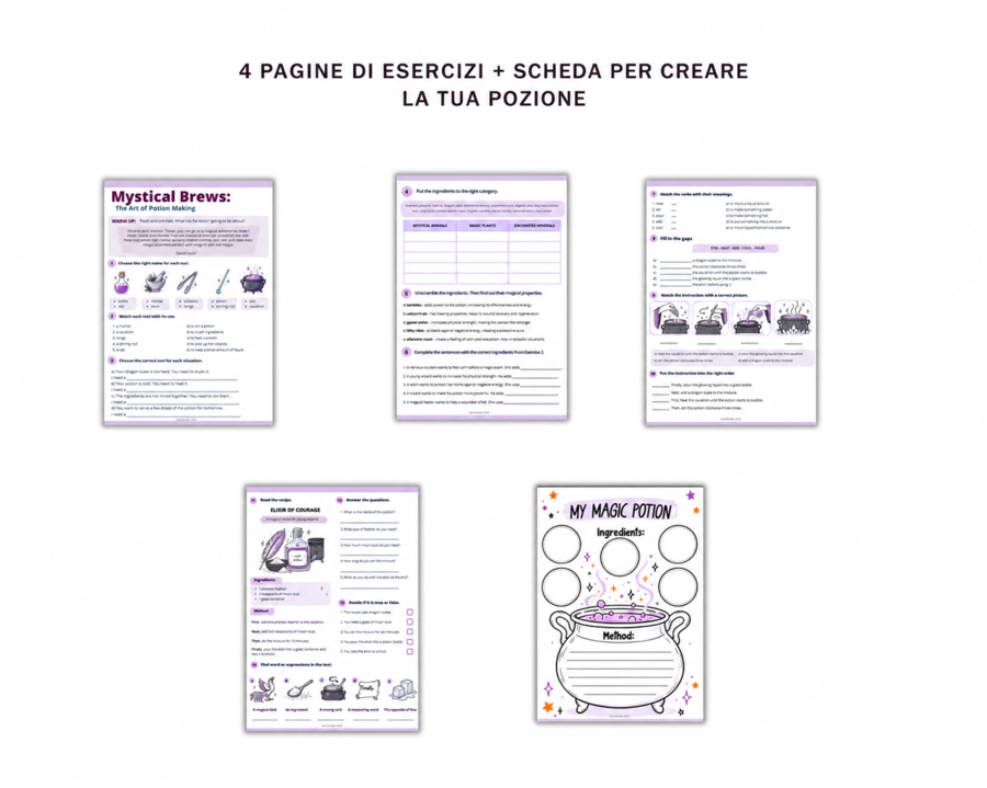 Mystical Brews - Le Pozioni Magiche | Inglese per Halloween