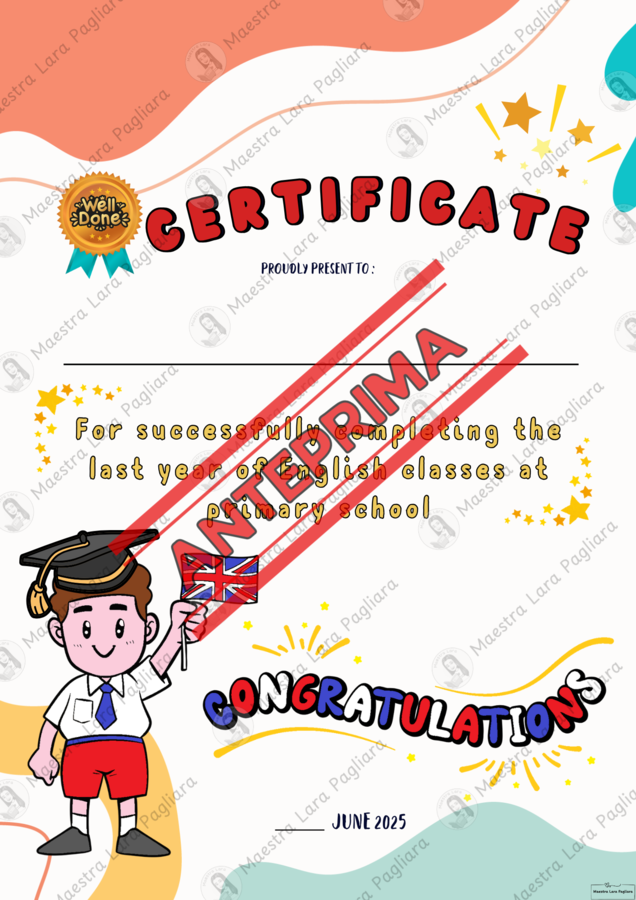 Diplomi di fine anno - inglese