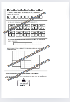 Verifica tabelline fino al 6