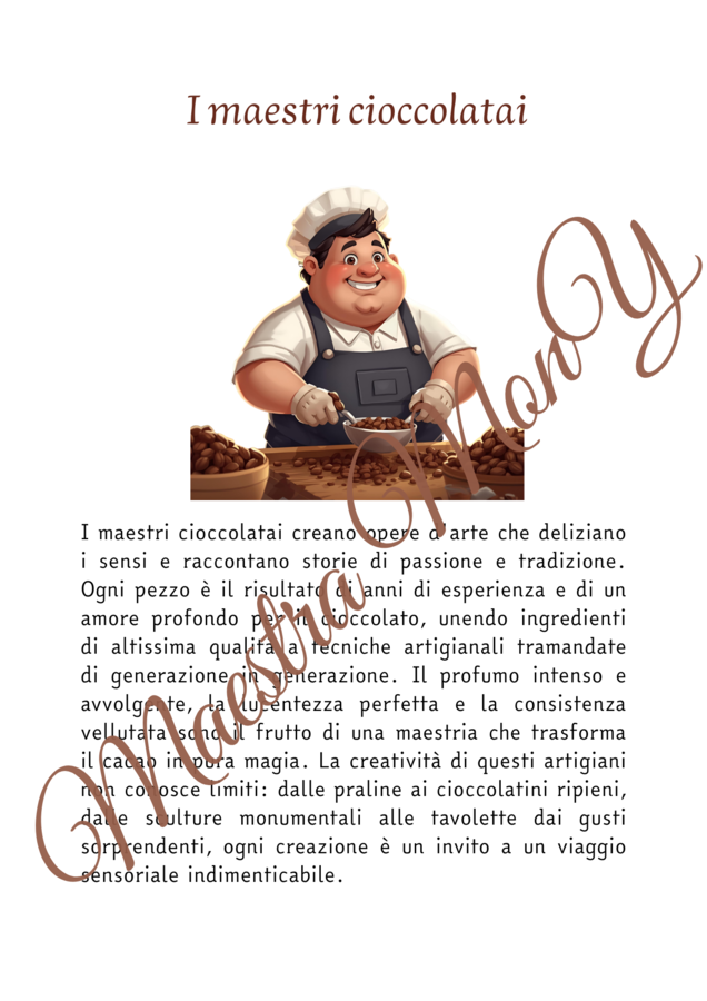 I maestri cioccolatai. Italiano