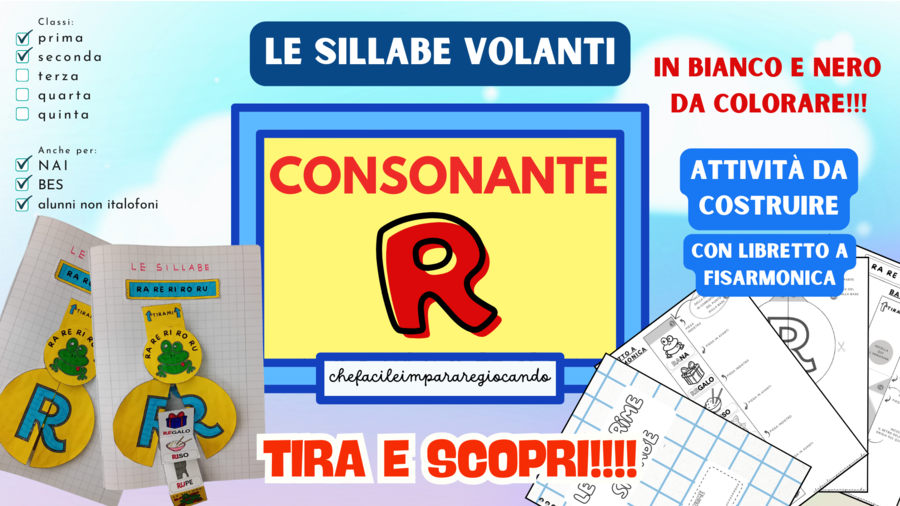 LA R VOLANTE - SILLABE RA RE RI RO RU - CLASSI PRIMA E SECONDA