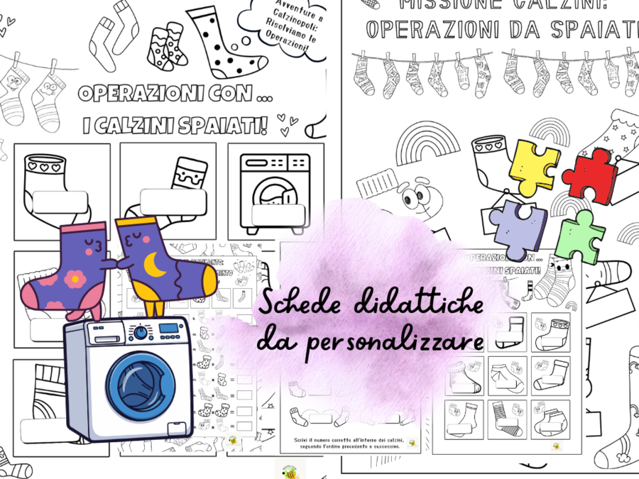 SCHEDE DIDATTICHE Operazioni con i Calzini Spaiati! VUOTE DA PERSONALIZZARE