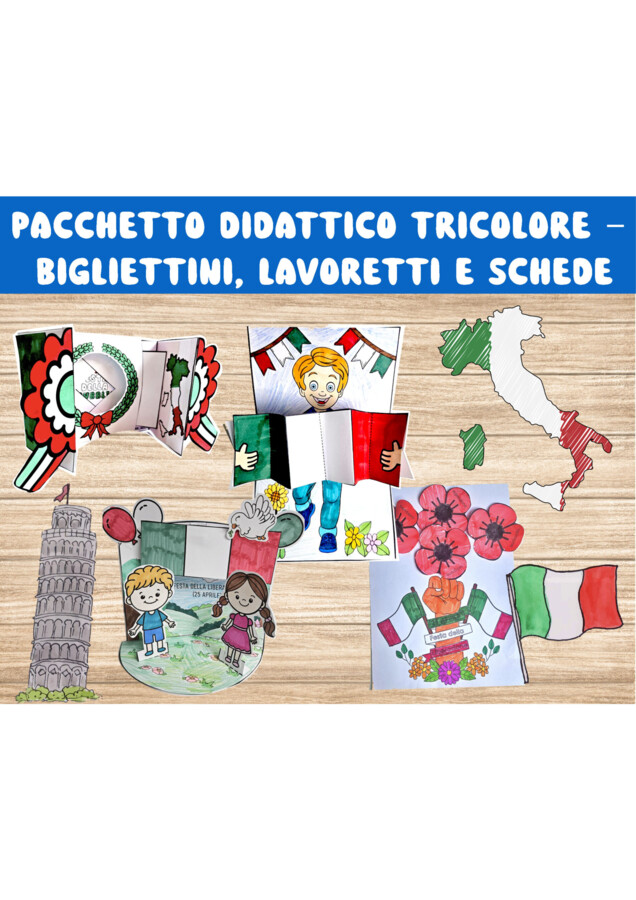 Pacchetto Didattico Tricolore – Bigliettini, Lavoretti e Schede per le Giornate Civiche Italiane