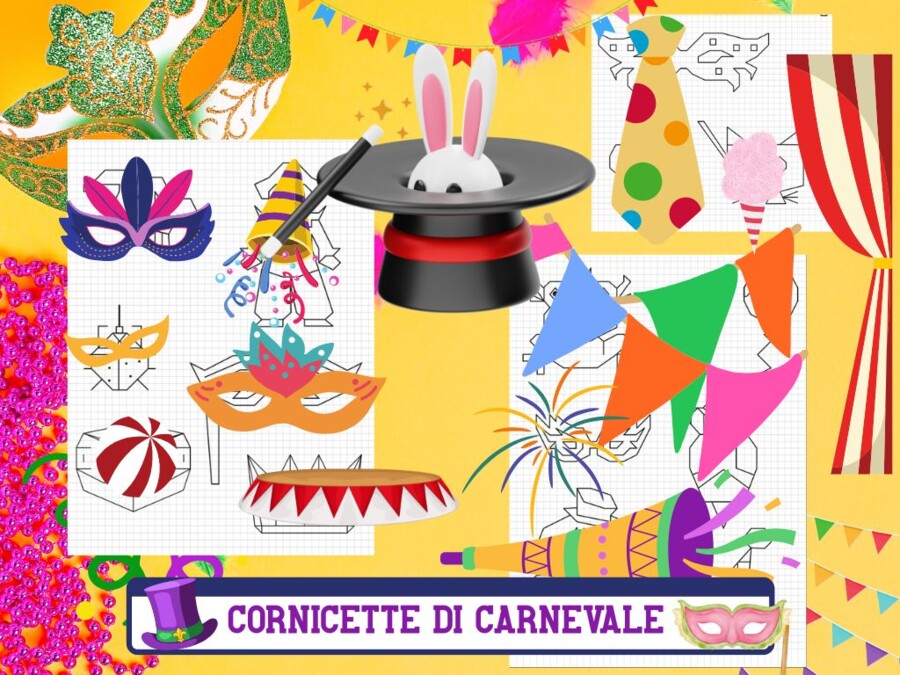 3 PAGINE CORNICETTE CARNEVALE: Maestra Piera