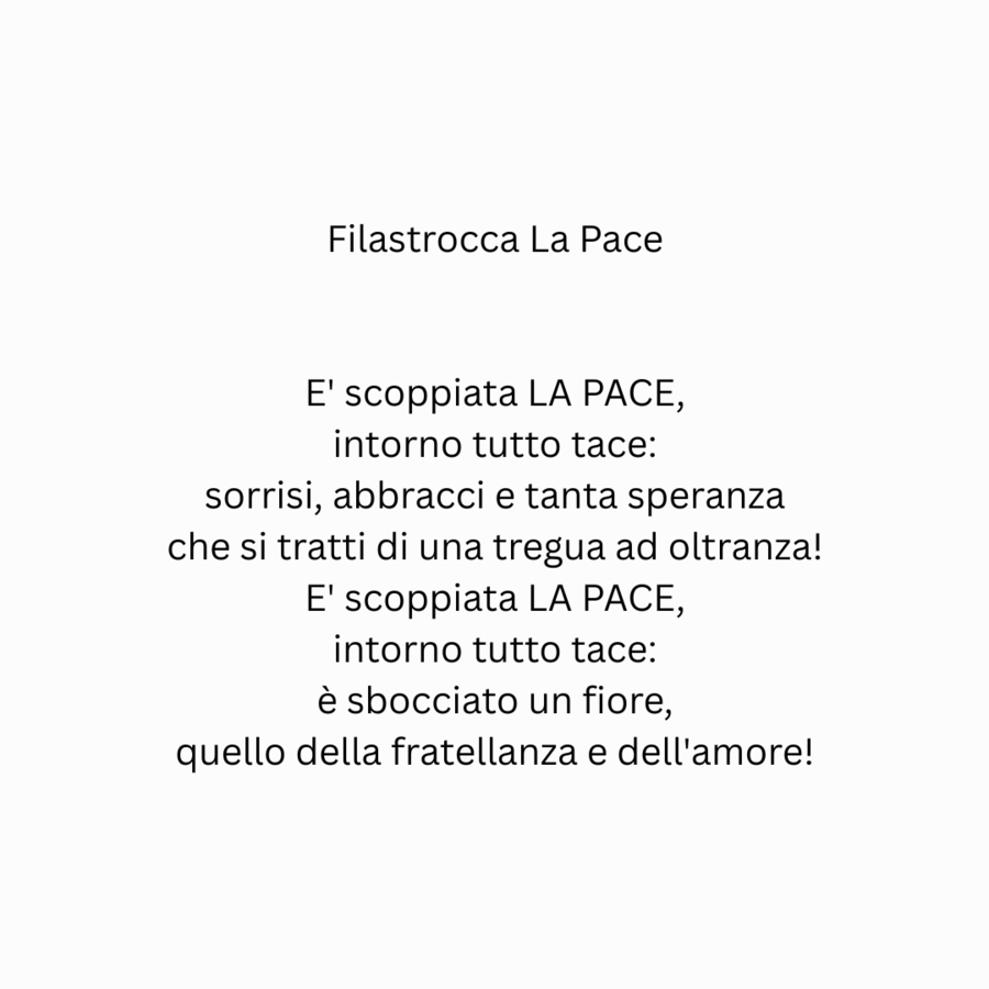 Filastrocca La Pace