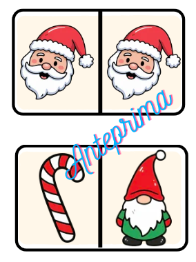 Domino di Natale - Gioco didattico e associazione visiva per la Scuola dell'Infanzia