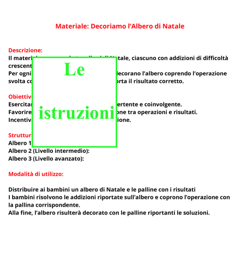 Decoriamo l'albero; un materiale interattivo per una matematica divertente-classi I e II